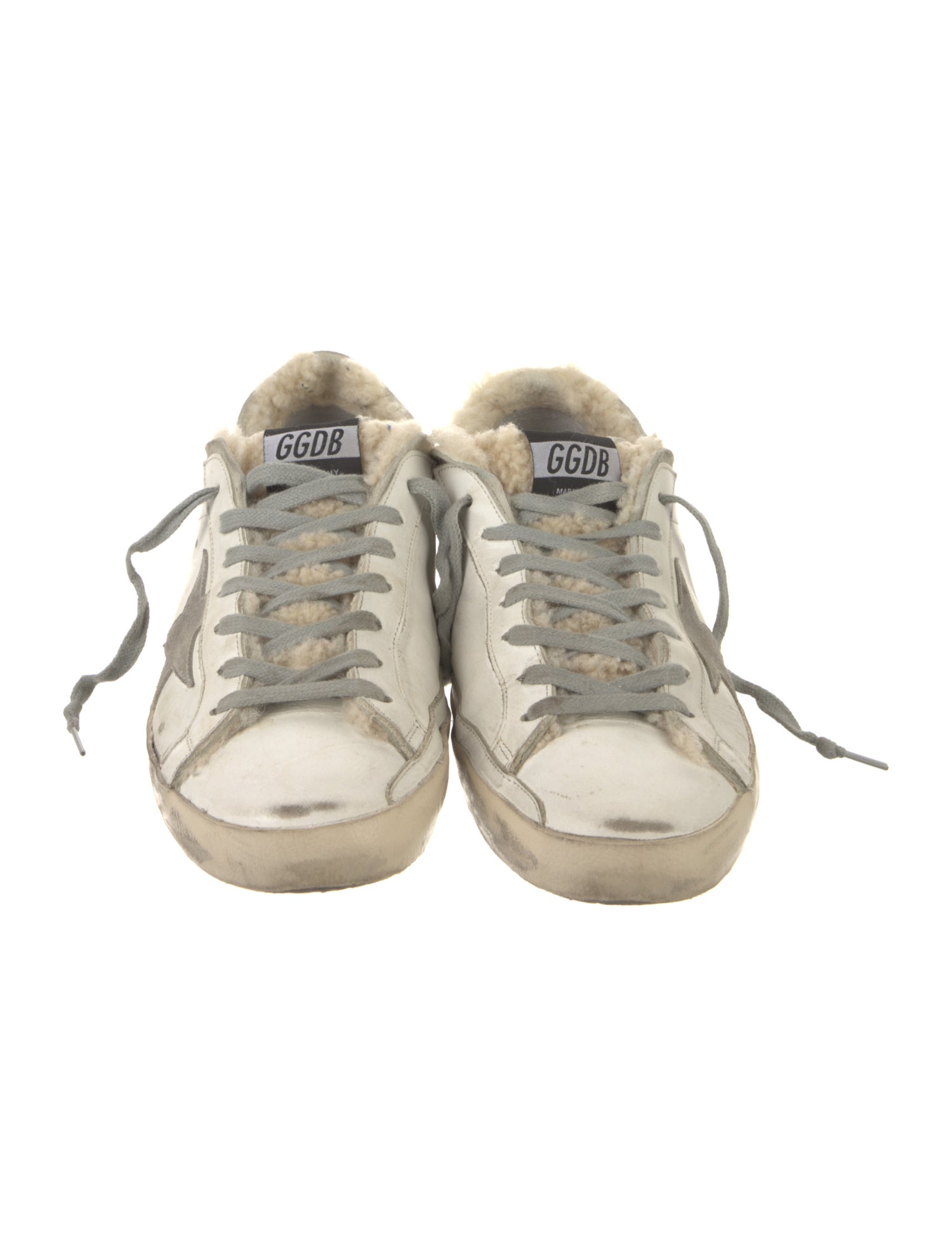 Golden Goose Leather Graphic Print Sneakers